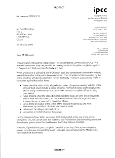 Ipcc letter, page 1.