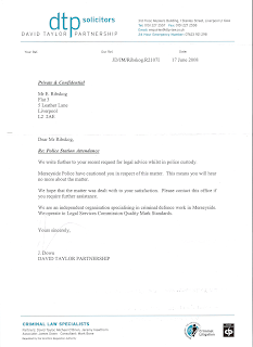 Letter from dtp solicitors, 18/6/08.