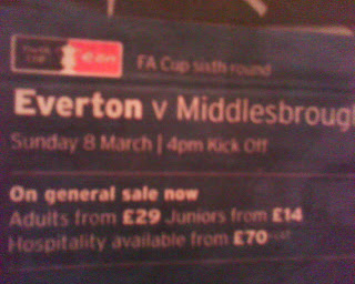 Everton slo ut Liverpool fra FA-cupen i år, så det er mye nytt om FA-cup kvartfinalen mot Middlesbrough i avisa, selv om det er to dager til kampen da