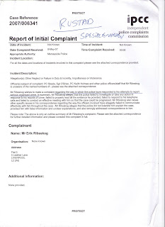 When I prepared for the meeting at the Law Clinic, I found an un-published file, that’s the IPCC-complaint against the Merseyside Police