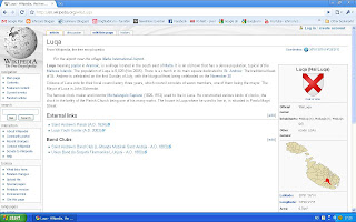 Her er mer om Luqa, hvor de folka på Malta sitter og søker om meg. Er det noe kjent med flagget eller? Noen som ikke likte det jeg skreiv om politiet?